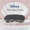 image:imageBlissy Silk Sleep Mask  Eye Sleeping Mask for Women amp Men for Total Blackout  100 Pure Mulberry Silk 22 Momme 6a Fibers  Blindfold Sleep Mask Side Sleeper Eye Cover Non AdjustableGrey