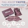 image:imageBlissy Silk Sleep Mask  Eye Sleeping Mask for Women amp Men for Total Blackout  100 Pure Mulberry Silk 22 Momme 6a Fibers  Blindfold Sleep Mask Side Sleeper Eye Cover Non AdjustablePlum