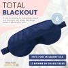 image:imageBlissy Silk Sleep Mask  Eye Sleeping Mask for Women amp Men for Total Blackout  100 Pure Mulberry Silk 22 Momme 6a Fibers  Blindfold Sleep Mask Side Sleeper Eye Cover Non AdjustableBlue