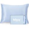 image:imageBlissy Toddler Silk Pillowcase  100 Pure Mulberry Silk  22 Momme 6A HighGrade Fibers  Soft and Gentle Silk Pillowcase for Kids Hair and Skin Standard 20 x 26 in UnicornBaby Blue