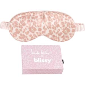 image:imageBlissy Silk Sleep Mask  Eye Sleeping Mask for Women amp Men for Total Blackout  100 Pure Mulberry Silk 22 Momme 6a Fibers  Blindfold Sleep Mask Side Sleeper Eye Cover Non AdjustableMauve Cheetah