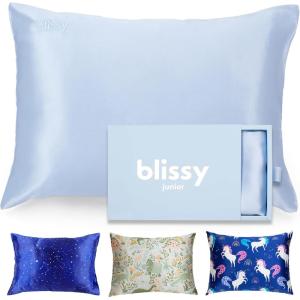 image:imageBlissy Toddler Silk Pillowcase  100 Pure Mulberry Silk  22 Momme 6A HighGrade Fibers  Soft and Gentle Silk Pillowcase for Kids Hair and Skin Standard 20 x 26 in UnicornBaby Blue