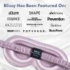 image:imageBlissy Silk Sleep Mask Profile  100 Pure Mulberry Silk 22 Momme 6A Fibers Silk Eye Sleeping Mask for Women amp Men for Total Blackout  Blindfold Silk Sleep Mask Side Sleeper Eye Cover PinkLavender