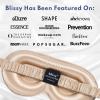 image:imageBlissy Silk Sleep Mask Profile  100 Pure Mulberry Silk 22 Momme 6A Fibers Silk Eye Sleeping Mask for Women amp Men for Total Blackout  Blindfold Silk Sleep Mask Side Sleeper Eye Cover PinkChampagne