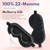 image:imageBlissy Silk Sleep Mask Profile  100 Pure Mulberry Silk 22 Momme 6A Fibers Silk Eye Sleeping Mask for Women amp Men for Total Blackout  Blindfold Silk Sleep Mask Side Sleeper Eye Cover PinkBlack