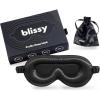 image:imageBlissy Silk Sleep Mask Profile  100 Pure Mulberry Silk 22 Momme 6A Fibers Silk Eye Sleeping Mask for Women amp Men for Total Blackout  Blindfold Silk Sleep Mask Side Sleeper Eye Cover PinkBlack