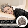 image:imageBLISSY Silk Bonnet For Sleeping For Long And Curly Hair  100 Pure Mulberry Silk 22 Momme 6a Highgrade FibersLeopard