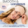image:imageBlissy Silk Sleep Mask  Eye Sleeping Mask for Women amp Men for Total Blackout  100 Pure Mulberry Silk 22 Momme 6a Fibers  Blindfold Sleep Mask Side Sleeper Eye Cover LavenderMauve Cheetah