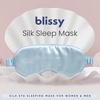 image:imageBlissy Silk Sleep Mask  Eye Sleeping Mask for Women amp Men for Total Blackout  100 Pure Mulberry Silk 22 Momme 6a Fibers  Blindfold Sleep Mask Side Sleeper Eye Cover LavenderSky Blue