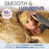 image:imageBlissy Silk Sleep Mask  Eye Sleeping Mask for Women amp Men for Total Blackout  100 Pure Mulberry Silk 22 Momme 6a Fibers  Blindfold Sleep Mask Side Sleeper Eye Cover LavenderGold