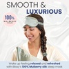 image:imageBlissy Silk Sleep Mask  Eye Sleeping Mask for Women amp Men for Total Blackout  100 Pure Mulberry Silk 22 Momme 6a Fibers  Blindfold Sleep Mask Side Sleeper Eye Cover LavenderMatcha