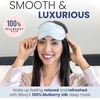 image:imageBlissy Silk Sleep Mask  Eye Sleeping Mask for Women amp Men for Total Blackout  100 Pure Mulberry Silk 22 Momme 6a Fibers  Blindfold Sleep Mask Side Sleeper Eye Cover LavenderSky Blue