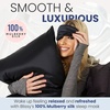 image:imageBlissy Silk Sleep Mask  Eye Sleeping Mask for Women amp Men for Total Blackout  100 Pure Mulberry Silk 22 Momme 6a Fibers  Blindfold Sleep Mask Side Sleeper Eye Cover LavenderBlack