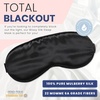 image:imageBlissy Silk Sleep Mask  Eye Sleeping Mask for Women amp Men for Total Blackout  100 Pure Mulberry Silk 22 Momme 6a Fibers  Blindfold Sleep Mask Side Sleeper Eye Cover LavenderBlack