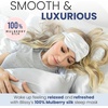 image:imageBlissy Silk Sleep Mask  Eye Sleeping Mask for Women amp Men for Total Blackout  100 Pure Mulberry Silk 22 Momme 6a Fibers  Blindfold Sleep Mask Side Sleeper Eye Cover LavenderSilver