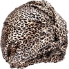image:imageBLISSY Silk Bonnet For Sleeping For Long And Curly Hair  100 Pure Mulberry Silk 22 Momme 6a Highgrade FibersLeopard