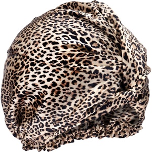 image:imageBLISSY Silk Bonnet For Sleeping For Long And Curly Hair  100 Pure Mulberry Silk 22 Momme 6a Highgrade FibersLeopard