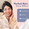image:imageBLISSY Silk Bonnet For Sleeping For Long And Curly Hair  100 Pure Mulberry Silk 22 Momme 6a Highgrade FibersBlack Large