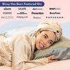 image:imageBLISSY Silk Bonnet For Sleeping For Long And Curly Hair  100 Pure Mulberry Silk 22 Momme 6a Highgrade FibersChampagne Large