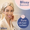image:imageBLISSY Silk Bonnet For Sleeping For Long And Curly Hair  100 Pure Mulberry Silk 22 Momme 6a Highgrade FibersChampagne Large