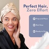 image:imageBLISSY Silk Bonnet For Sleeping For Long And Curly Hair  100 Pure Mulberry Silk 22 Momme 6a Highgrade FibersChampagne Large