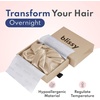 image:imageBLISSY Silk Bonnet For Sleeping For Long And Curly Hair  100 Pure Mulberry Silk 22 Momme 6a Highgrade FibersChampagne Large