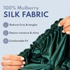 image:imageBLISSY Silk Bonnet For Sleeping For Long And Curly Hair  100 Pure Mulberry Silk 22 Momme 6a Highgrade FibersEmerald