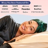 image:imageBLISSY Silk Bonnet For Sleeping For Long And Curly Hair  100 Pure Mulberry Silk 22 Momme 6a Highgrade FibersEmerald