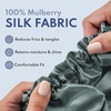 image:imageBLISSY Silk Bonnet For Sleeping For Long And Curly Hair  100 Pure Mulberry Silk 22 Momme 6a Highgrade FibersMatcha