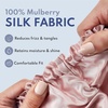 image:imageBLISSY Silk Bonnet For Sleeping For Long And Curly Hair  100 Pure Mulberry Silk 22 Momme 6a Highgrade FibersPink