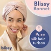 image:imageBLISSY Silk Bonnet For Sleeping For Long And Curly Hair  100 Pure Mulberry Silk 22 Momme 6a Highgrade FibersPink