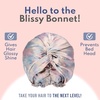 image:imageBLISSY Silk Bonnet For Sleeping For Long And Curly Hair  100 Pure Mulberry Silk 22 Momme 6a Highgrade FibersTie Dye