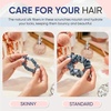 image:imageBlissy Silk Scrunchies 3 Pack  100 Pure Mulberry Silk  22 Momme 6A HighGrade Fibers Scrunchie for Straight amp Curly Hair BlackGoldPink RegularAsh Blue