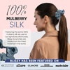 image:imageBlissy Silk Scrunchies 3 Pack  100 Pure Mulberry Silk  22 Momme 6A HighGrade Fibers Scrunchie for Straight amp Curly Hair BlackGoldPink RegularAsh Blue