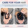 image:imageBlissy Silk Scrunchies 3 Pack  100 Pure Mulberry Silk  22 Momme 6A HighGrade Fibers Scrunchie for Straight amp Curly Hair BlackGoldPink RegularBlackGoldPink