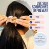 image:imageBlissy Silk Scrunchies 3 Pack  100 Pure Mulberry Silk  22 Momme 6A HighGrade Fibers Scrunchie for Straight amp Curly Hair BlackGoldPink RegularBlackGoldPink