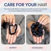 image:imageBlissy Silk Scrunchies 3 Pack  100 Pure Mulberry Silk  22 Momme 6A HighGrade Fibers Scrunchie for Straight amp Curly Hair BlackGoldPink RegularBlackGoldPink