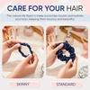 image:imageBlissy Silk Scrunchies 3 Pack  100 Pure Mulberry Silk  22 Momme 6A HighGrade Fibers Scrunchie for Straight amp Curly Hair BlackGoldPink RegularBlue