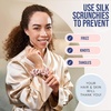 image:imageBlissy Silk Scrunchies 3 Pack  100 Pure Mulberry Silk  22 Momme 6A HighGrade Fibers Scrunchie for Straight amp Curly Hair BlackGoldPink RegularPink