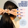 image:imageBlissy Silk Scrunchies 3 Pack  100 Pure Mulberry Silk  22 Momme 6A HighGrade Fibers Scrunchie for Straight amp Curly Hair BlackGoldPink RegularRose