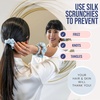 image:imageBlissy Silk Scrunchies 3 Pack  100 Pure Mulberry Silk  22 Momme 6A HighGrade Fibers Scrunchie for Straight amp Curly Hair BlackGoldPink RegularSky Blue