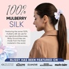 image:imageBlissy Silk Scrunchies 3 Pack  100 Pure Mulberry Silk  22 Momme 6A HighGrade Fibers Scrunchie for Straight amp Curly Hair BlackGoldPink RegularTie Dye