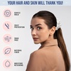 image:imageBlissy Silk Scrunchies 3 Pack  100 Pure Mulberry Silk  22 Momme 6A HighGrade Fibers Scrunchie for Straight amp Curly Hair BlackGoldPink RegularWhite