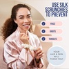 image:imageBlissy Silk Scrunchies 3 Pack  100 Pure Mulberry Silk  22 Momme 6A HighGrade Fibers Scrunchie for Straight amp Curly Hair BlackGoldPink RegularWhite