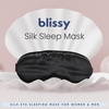 image:imageBlissy Silk Sleep Mask  Eye Sleeping Mask for Women amp Men for Total Blackout  100 Pure Mulberry Silk 22 Momme 6a Fibers  Blindfold Sleep Mask Side Sleeper Eye Cover Royal PurpleBlack