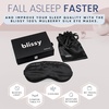 image:imageBlissy Silk Sleep Mask  Eye Sleeping Mask for Women amp Men for Total Blackout  100 Pure Mulberry Silk 22 Momme 6a Fibers  Blindfold Sleep Mask Side Sleeper Eye Cover Royal PurpleBlack