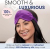 image:imageBlissy Silk Sleep Mask  Eye Sleeping Mask for Women amp Men for Total Blackout  100 Pure Mulberry Silk 22 Momme 6a Fibers  Blindfold Sleep Mask Side Sleeper Eye Cover Royal PurpleRoyal Purple