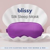 image:imageBlissy Silk Sleep Mask  Eye Sleeping Mask for Women amp Men for Total Blackout  100 Pure Mulberry Silk 22 Momme 6a Fibers  Blindfold Sleep Mask Side Sleeper Eye Cover Royal PurpleRoyal Purple