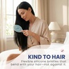 image:imageBlissy Detangling Brush for Curly Thick amp Natural Hair  Flexible Silicone Bristle Hair Brush for Women Wet amp Dry UseBlue