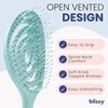 image:imageBlissy Detangling Brush for Curly Thick amp Natural Hair  Flexible Silicone Bristle Hair Brush for Women Wet amp Dry UseBlue